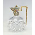 Antique early 20th century Russian Gilt Silver and Cloisonne Enamel Crystal Decanter