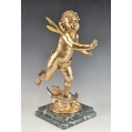 19C Antique French Gilt Bronze Sculpture E.Bouret ( 1833-1906 )E.Colin&Cie Paris