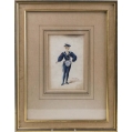 19C British Artist Basil Crage Painting1895 Russian Neva Sailor Theater Costume