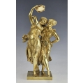 19C French Gilt Bronze Sculpture Etienne Henry Dumaige ( 1830-1888 )