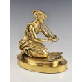 19C French Gilt Bronze Sculpture Henri Honore Ple ( 1853-1922 )