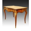 19C French Mahogany Gilt Bronze Desk Table