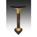 19C French Marble Gilt Patinated Bronze Pedestal