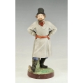 19C Russian Gardner Porcelain Figure of a Coachman (Yamshchik), Verbilki