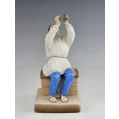 19C Russian Gardner Porcelain Figurine of Drinking Peasant