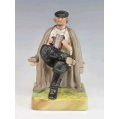 19C Russian Gardner Porcelain Figurine The Accordion Player