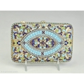 19C Russian Gilt Silver Enamel Cigarette Case