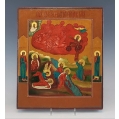 19C Russian Orthodox Icon The Life Of Prophet Elijah In the Desert
