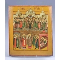 19C Russian Orthodox Icon The Pokrov The Protective Veil