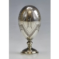 19C Russian Silver Egg Cups