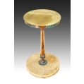 Antique French Onyx Gilt Bronze Enamel Side Table