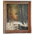Antique Oil Painting Russian Julius von Klever ( 1850-1924 ) Landscape