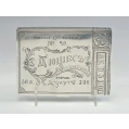 Antique Russian Imperial 84 Silver Cigarette Cigar Case “ДЮШЕСЪ” “Dyushes”