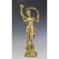 Beautiful 19C French Gilt Bronze Statue Art Nouveau A.E. Gaudez ( 1845 - 1902 )