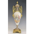 Beautiful 19C French Sevres Porcelain Gilt Bronze Enamel Vase Urn