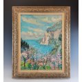 David Burliuk Russian/American (1882–1967) “Capri”,1954 Oil on canvas