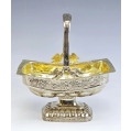 Early 19C Russian Silver Empire Style Basket Bowl