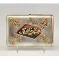 Exceptional Imperial Russian Silver-Gilt & Gold Mounted Cigarette Case with Gemstones