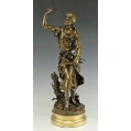 Fine 19C French Bronze Sculpture Hippolyte Moreau ( 1832-1927 ) Charmeuse