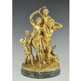Fine 19C French Gilt Bronze Sculpture Bacchanalia Claude M.Clodion ( 1738-1814)