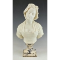 Fine 19C French Marble Bust Sculpture Jean Baptiste Greuze ( 1725-1805 )