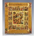 Fine 19C Russian Orthodox Icon of The Great Feasts