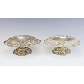 Fine Antique American Sterling Silver Pair Tazza Cake Stands