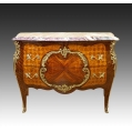 Fine Antique French Marquetry Parquetry Wood Gilt Bronze Commode François Daïde