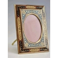 Fine Antique French Photo Frame Gilt Bronze Champleve Enamel