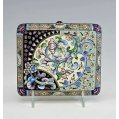 Fine Imperial Russian Silver-Gilt Cloisonné and Shaded Enamel Cigarette Case, 6th Moscow Artel