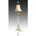 Fine Rare 19C French Onyx Gilt Bronze Enamel Floor Lamp