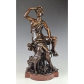 Large 19C French Bronze Statue Luca Madrassi ( 1848-1919 ) Huntress