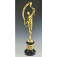 Large 19C French Gilt Bronze Allegorical Sculpture L.V.Robert ( 1821-1874 )
