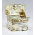 Large 19C Russian Silver Salt Throne 1863