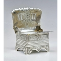 Large 19C Russian Silver Salt Throne