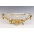Large 19th-Century French Baccarat Crystal Ormolu Centerpiece, Stamped HALPHEN