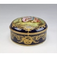 Large Antique French Sevres Porcelain Jewelry Box