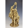 Lrg 19C French Gilt Bronze Sculpture Bacchanalia Claude M.Clodion ( 1738-1814)