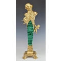 Lrg Oswald Schimmelpfennig German (1872-1944)Bronze Russian Malachite Sculpture