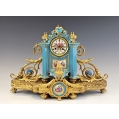 Magnificent 19C French Sevres H/P Porcelain Gilt Bronze Clock