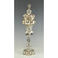 Rare Antique Large Russian Silver Gilt Covered Chalice Moscow 18th Century
