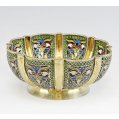 Superb Imperial Russian Silver-Gilt Plique-à-Jour Enamel Bratina Bowl by Khlebnikov