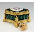 Superior Antique French Russian Gilt Ormolu Enamel Vanity Parfum Box