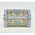 Superior Imperial Russian Silver-Gilt Cloisonné and Shaded Enamel Casket, Box. Pavel Ovchinnikov, Moscow, 1891