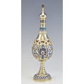 Unique Large 19C Russian Silver Enamel Church Style Shaker Stench Container