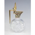 Antique early 20th century Russian Gilt Silver and Cloisonne Enamel Crystal Decanter image 2