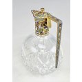 Antique early 20th century Russian Gilt Silver and Cloisonne Enamel Crystal Decanter image 4