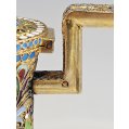 Antique early 20th century Russian Gilt Silver and Cloisonne Enamel Crystal Decanter image 5