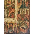 18C Russian Orthodox Kovcheg Icon of The Great Feasts image 4