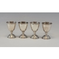 19C Antique Austrian Silver Egg Server Cups Spoons image 4
